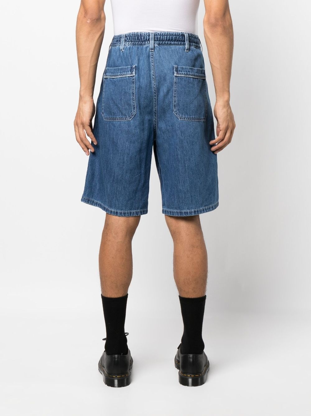 denim cotton shorts - 4