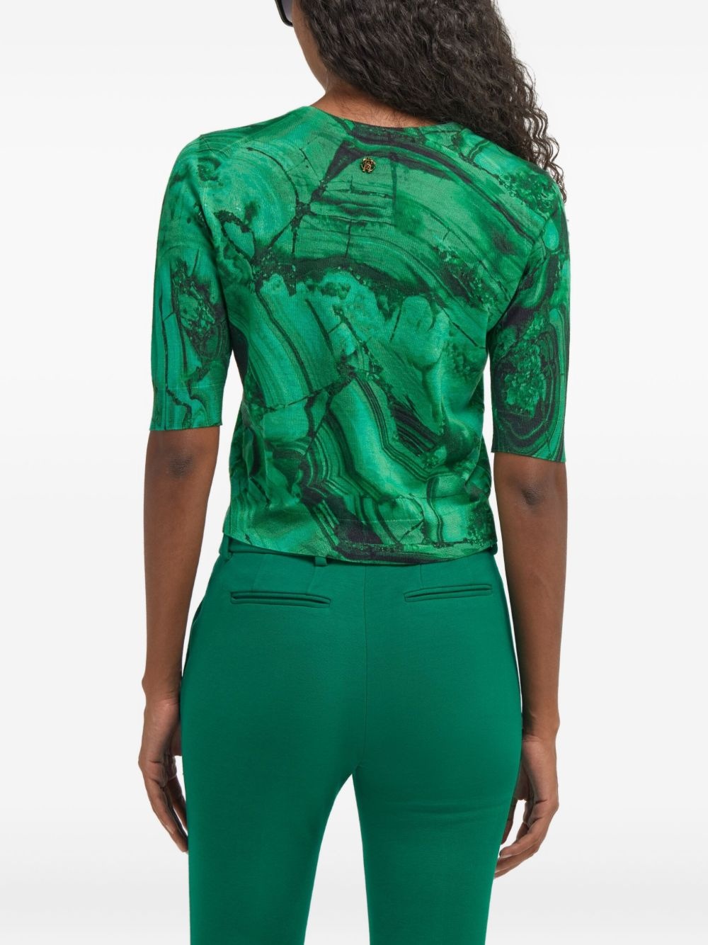 abstract-print T-shirt - 5