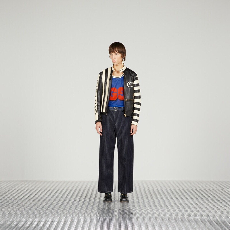 GUCCI GG print mesh tank top outlook