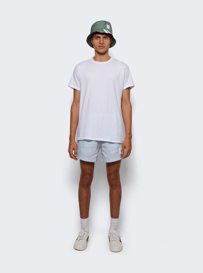 Thom Browne Drawcord Waist Swim Short In Seersucker Blue outlook