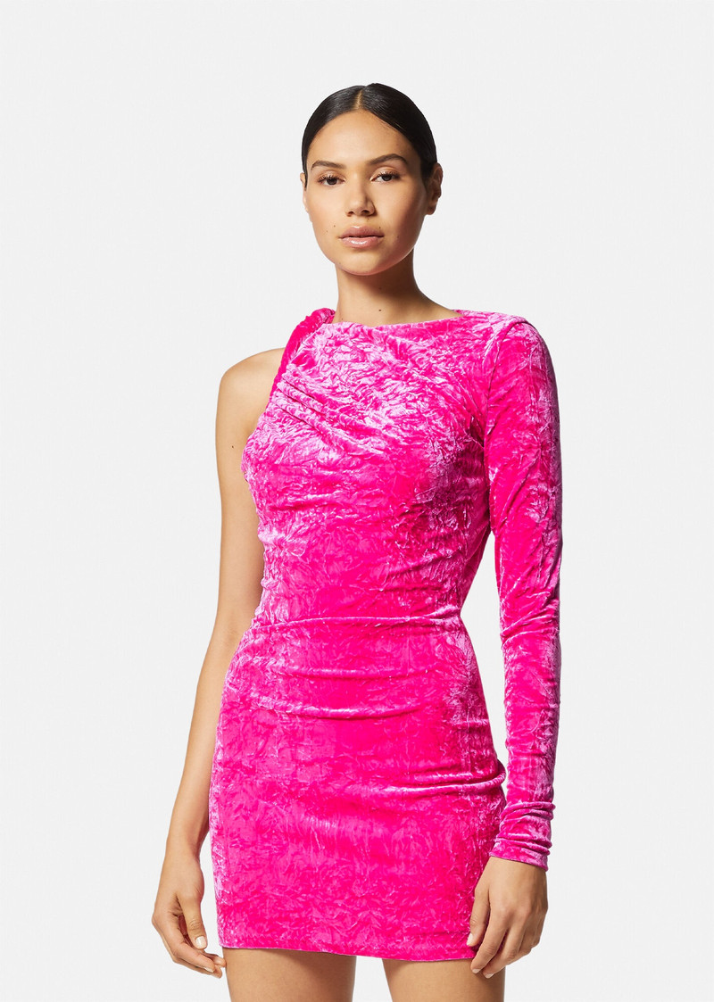 Rolled Velvet Mini Dress 3