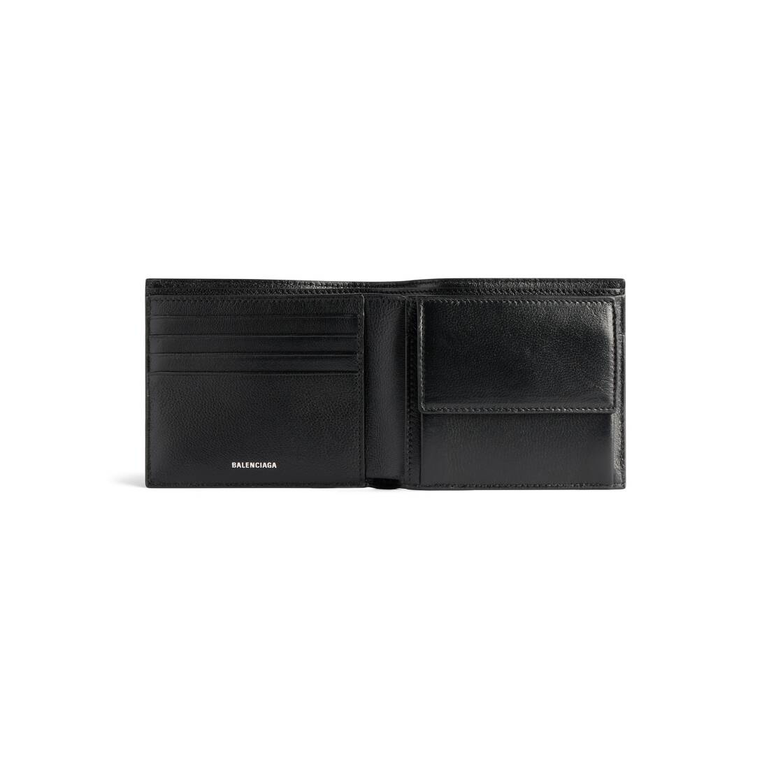 Men's Signature Square Folded Coin Wallet Bb Monogram Coated Canvas in Black - 3
