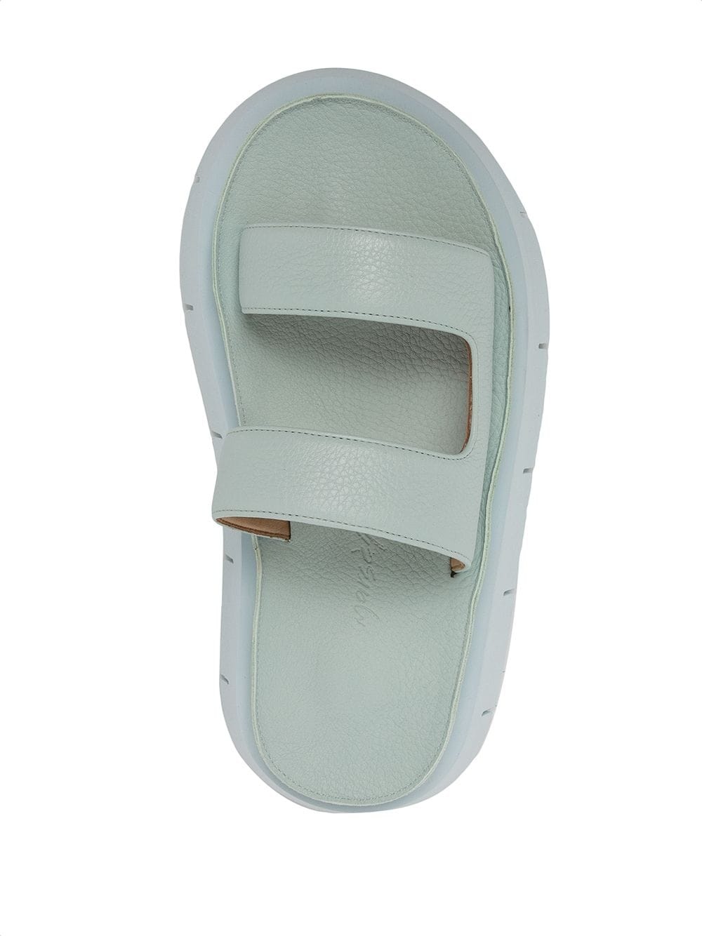 slip-on leather sandals - 4