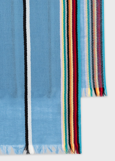 Paul Smith Artist Stripe Edge Lambswool-Cashmere Scarf outlook