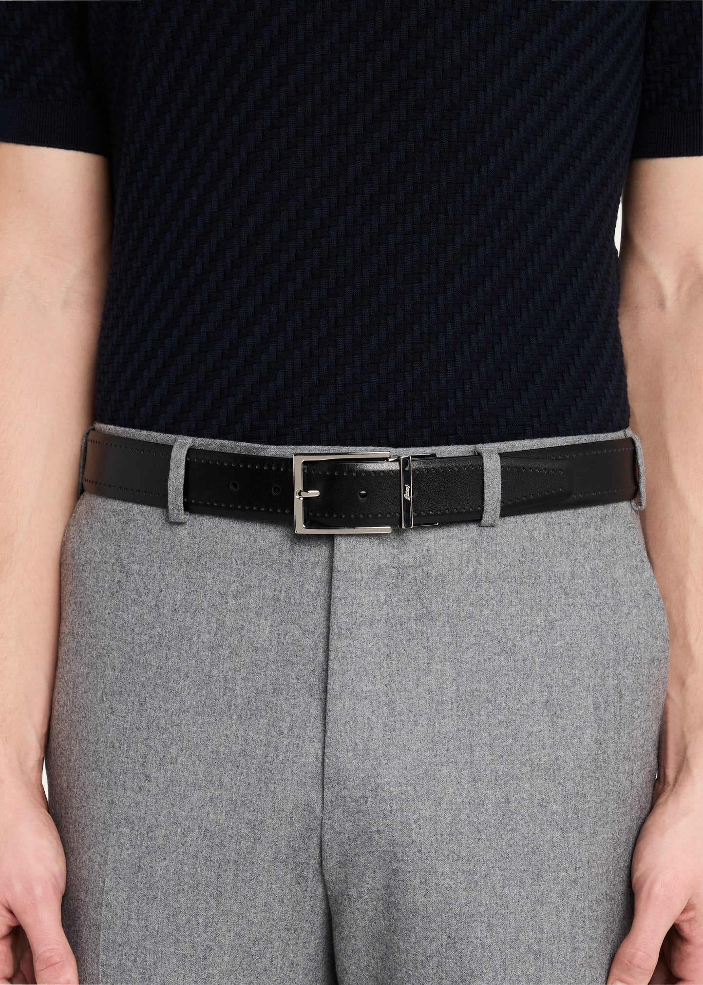 Men's Reversible Burnished Leather Belt - 2