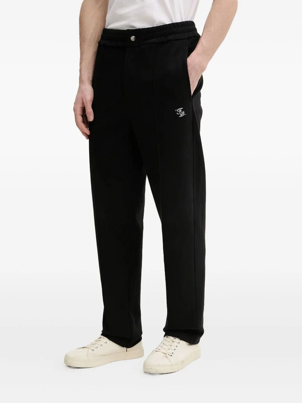 embroidered-logo trousers - 1