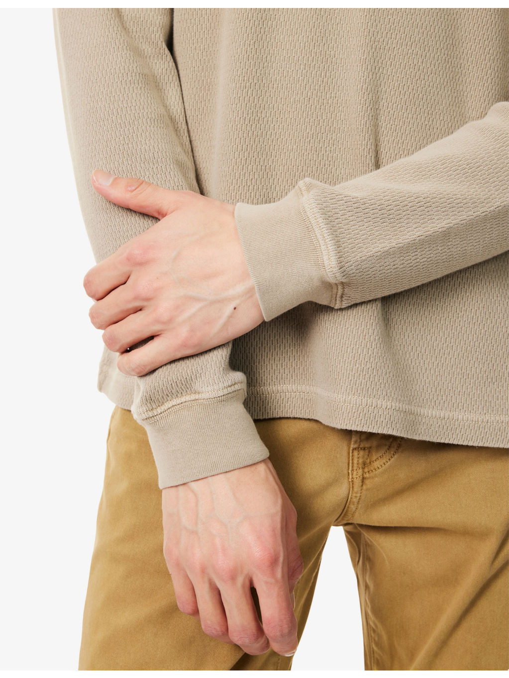 Crew-Neck Waffle-Knit Cotton Jumper - 5