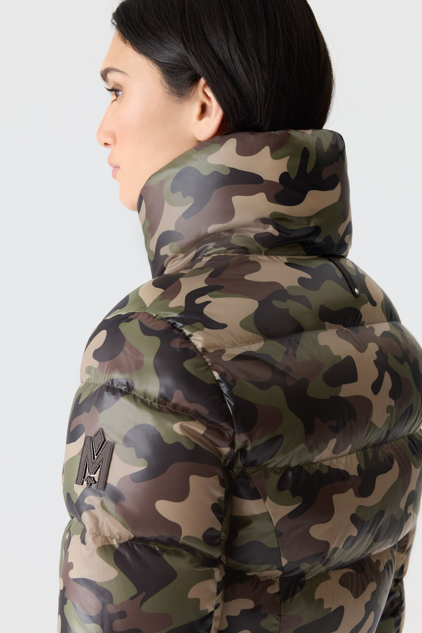 MADALYN-CAMO Lustrous Light Down Jacket with Hood - 6