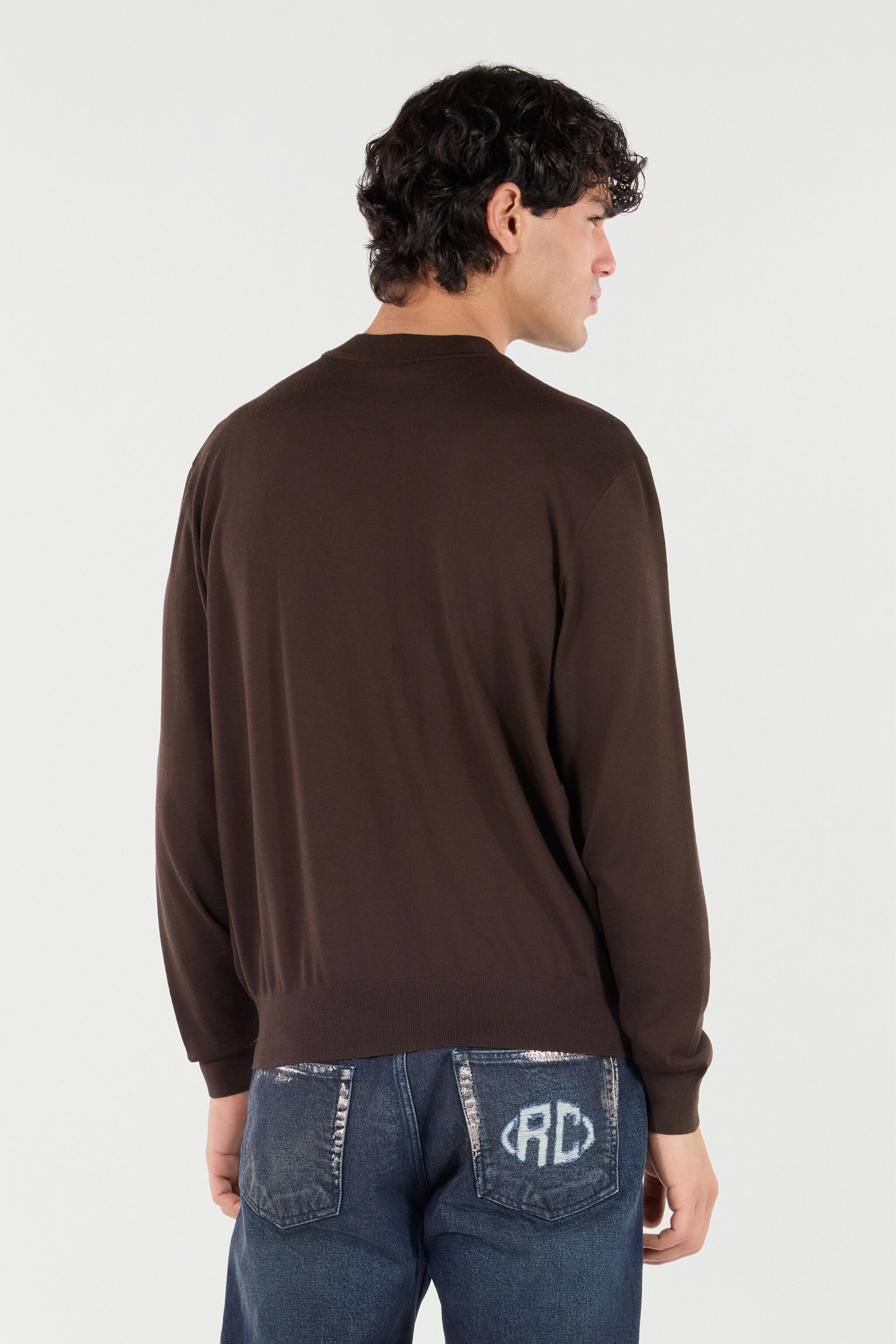 Wool Sweater With Winged Logo - 4