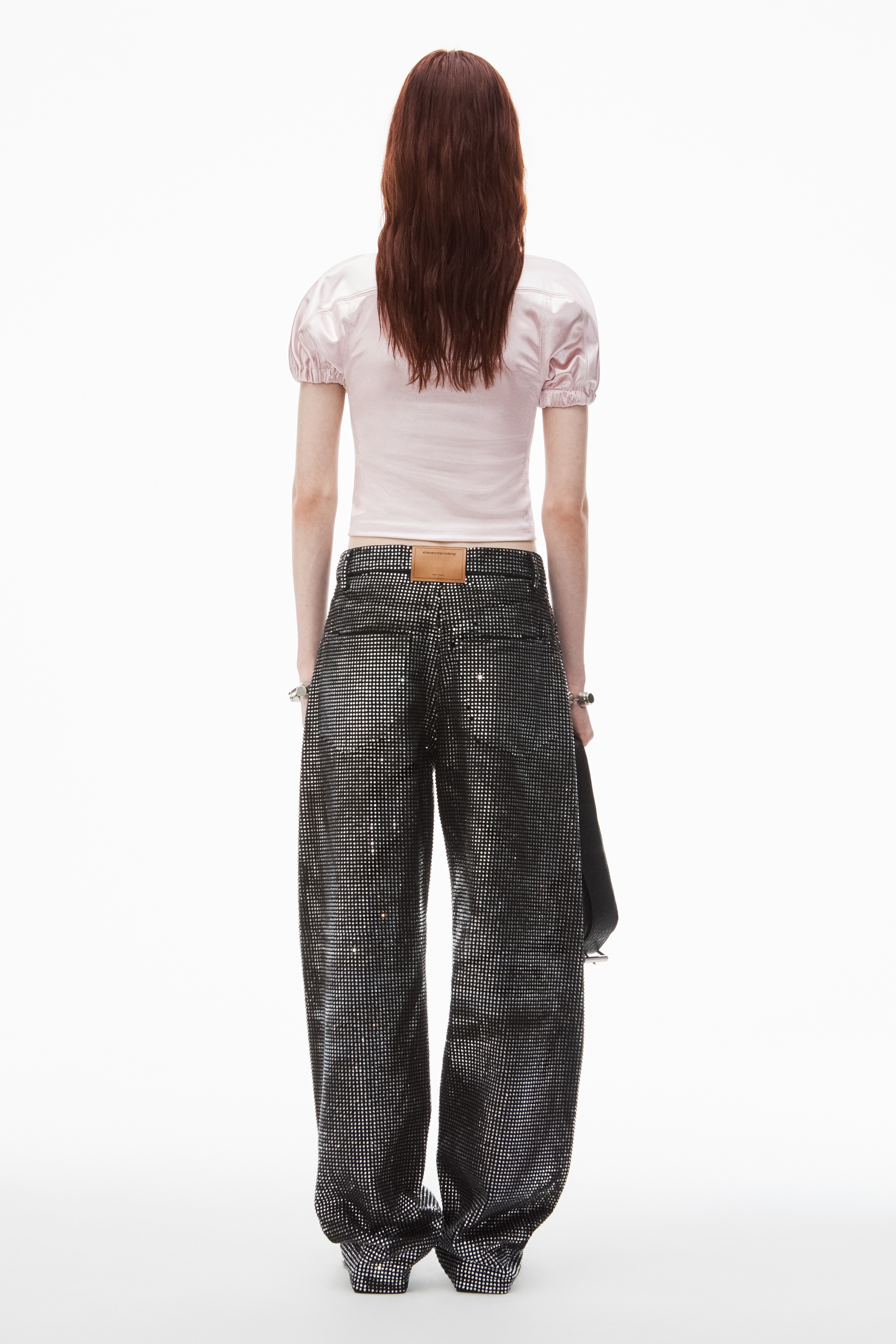 distressed crystal hotfix jeans - 4