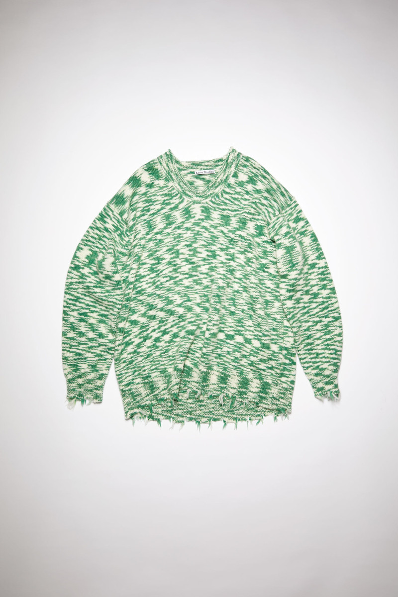 Space Dye Sweater - White/green - 1