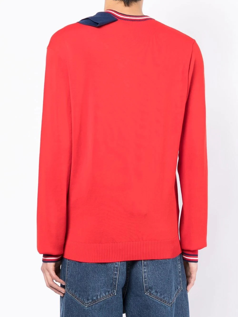 asymmetric long-sleeve polo shirt - 4