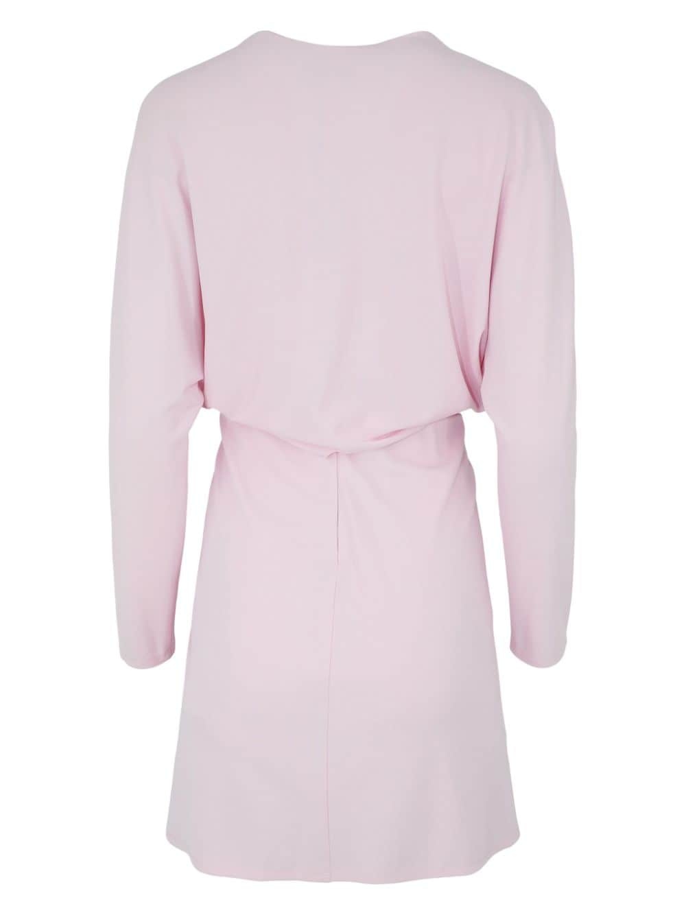 asymmetric long-sleeve dress - 2