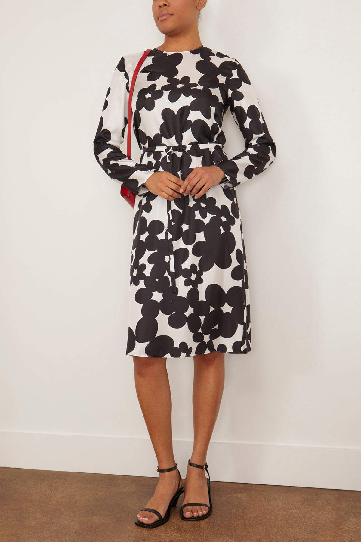 Dillies Print Silk Dress in Black - 2