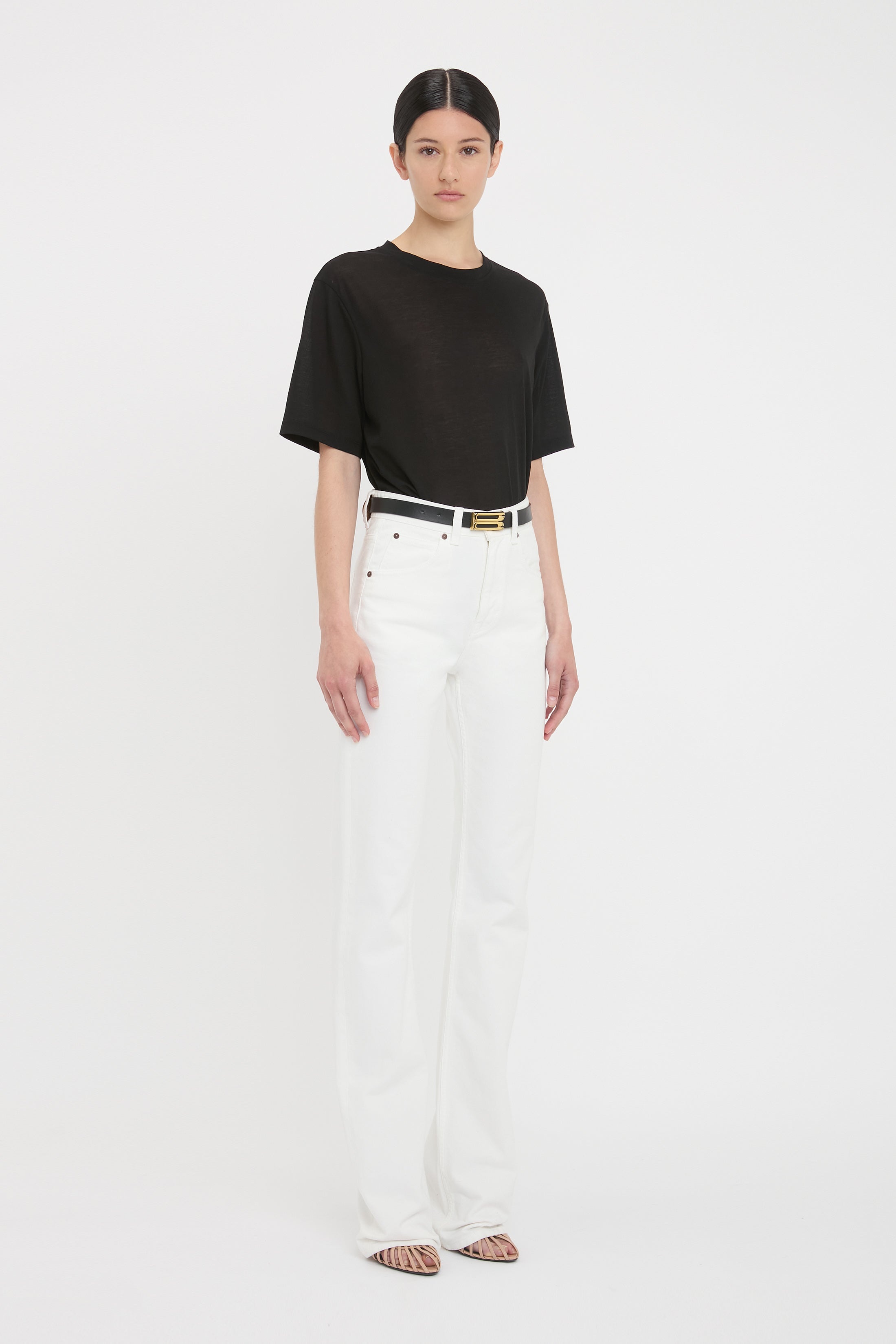Julia High Waisted Jean In Washed White - 3