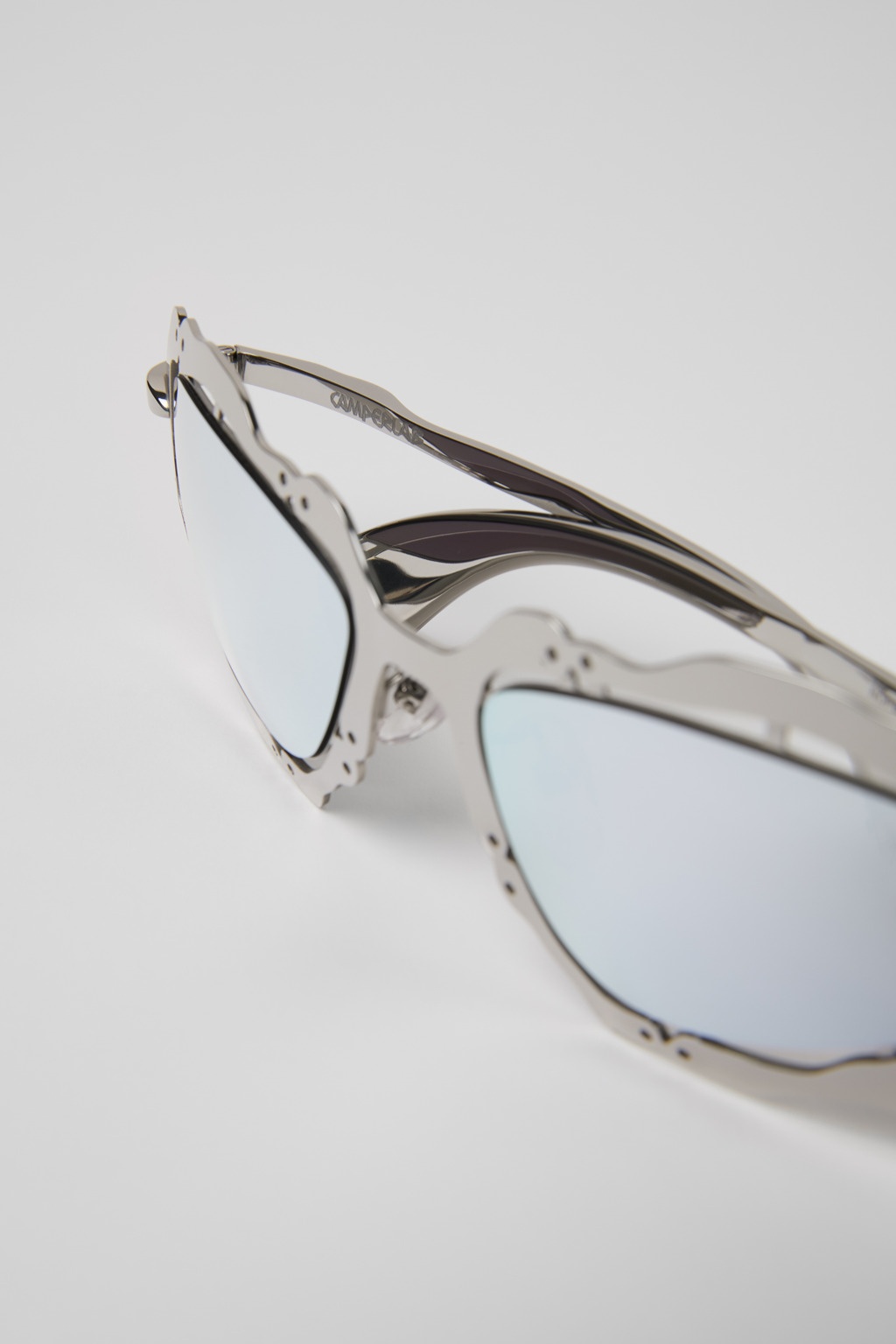 Silver Shiny NOPEA Metal Sunglasses - 6