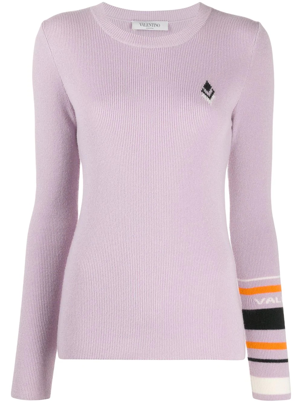 ribbed stripe detail jumper - 1