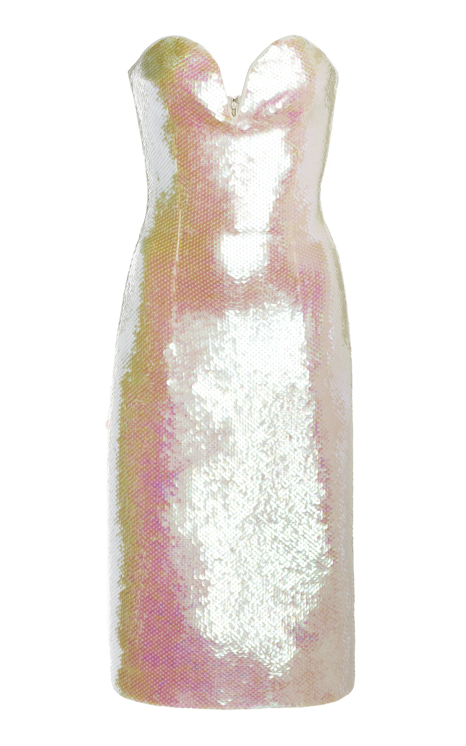 Sequin Bustier Midi Dress metallic - 1