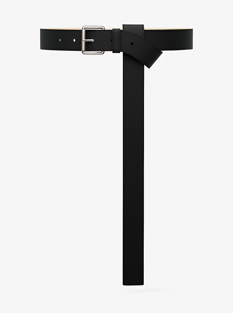 Pebbled Leather Belt - 1