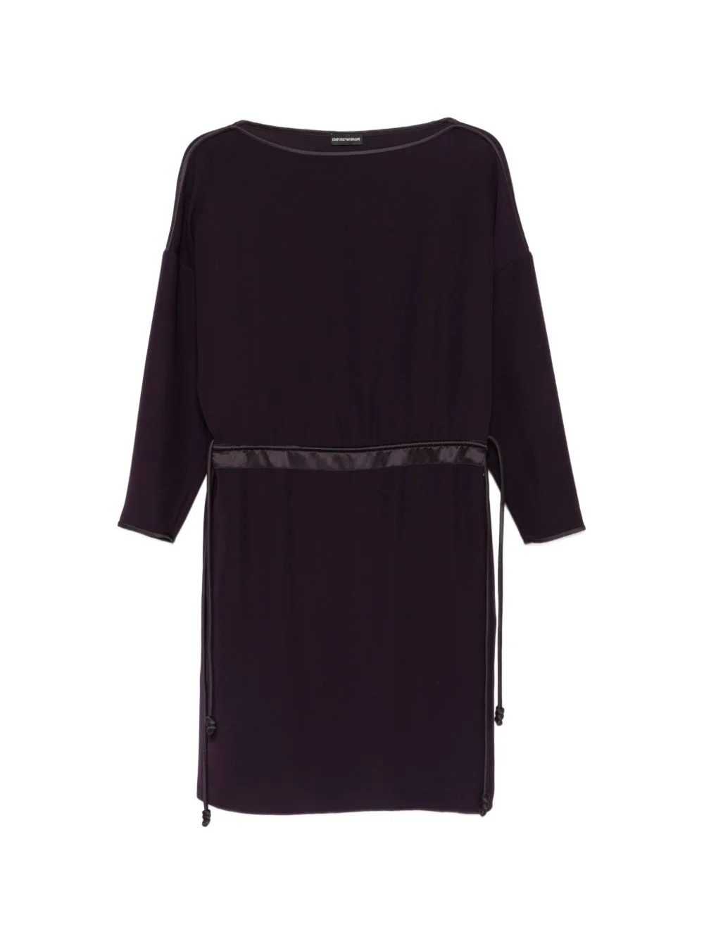 drawstring-waist long-sleeve dress - 1