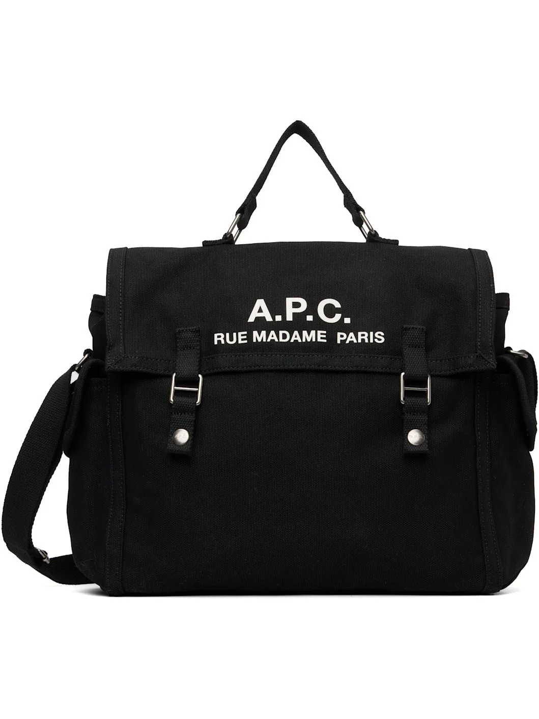 Black 'Récupération' Messenger Bag - 1