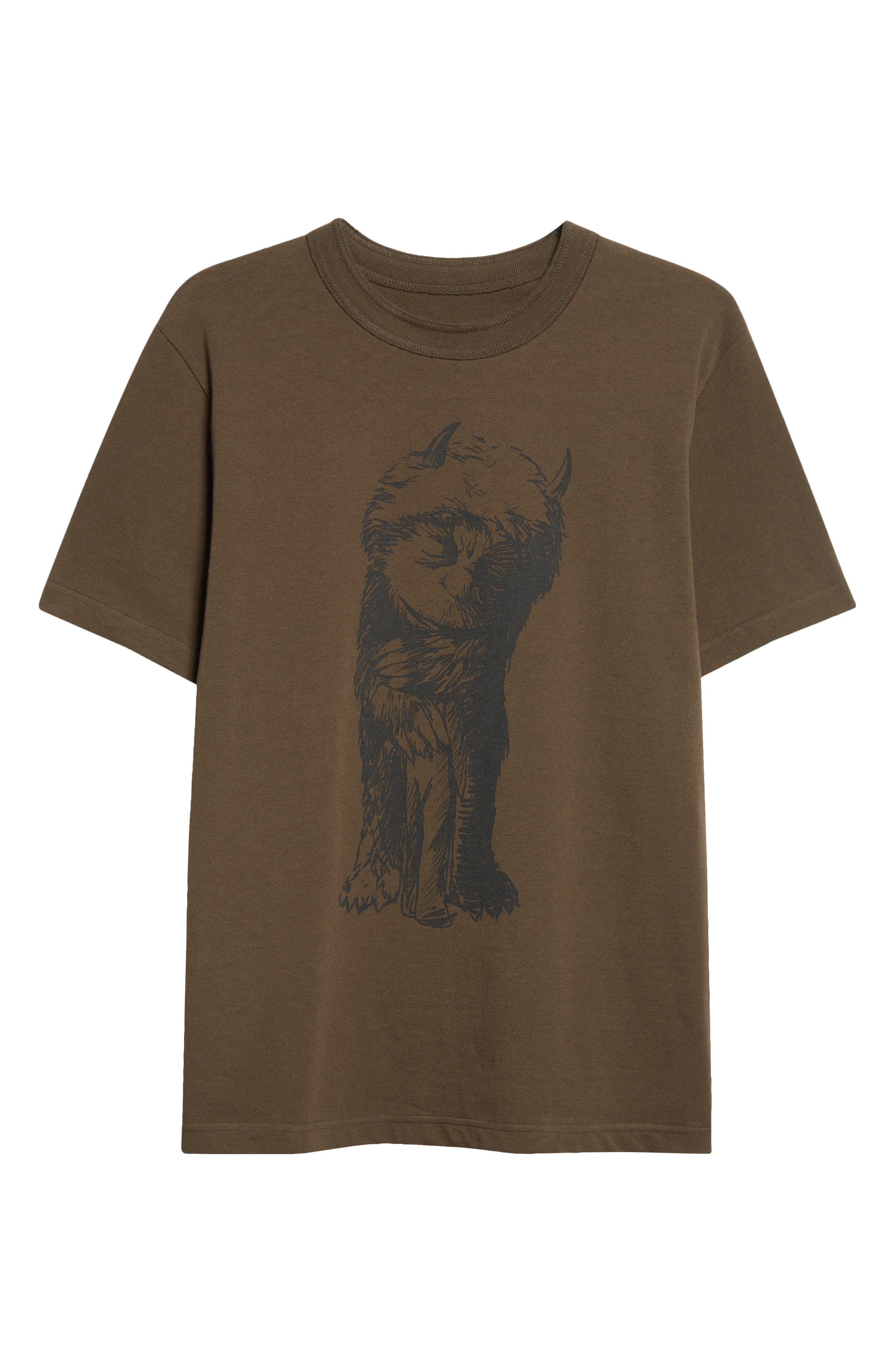 Sacai 'Where the Wild Things Are' Graphic T-Shirt in Dark Khaki at Nordstrom - 5