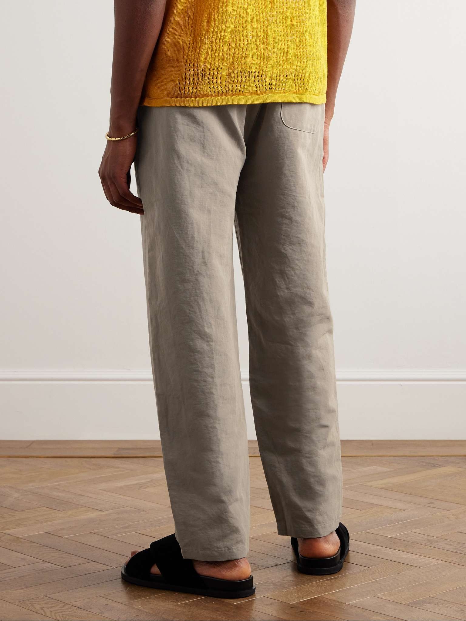 Banasa Straight-Leg Cotton and Linen-Blend Trousers - 4