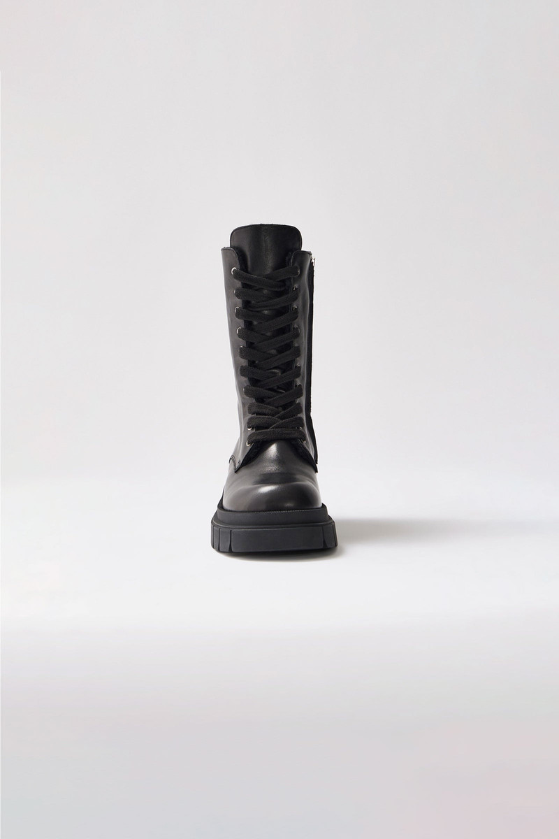 WARRIOR Lug sole leather combat boot 3