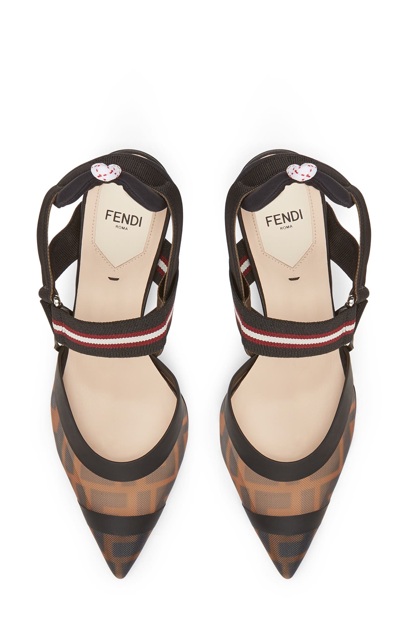 Fendi Colibri Slingback Pump in F1Otr Tab.m/n.bd.cr/ne Mil at Nordstrom - 3