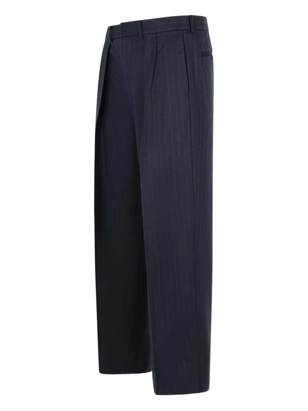 pinstripe-pleated trousers - 3