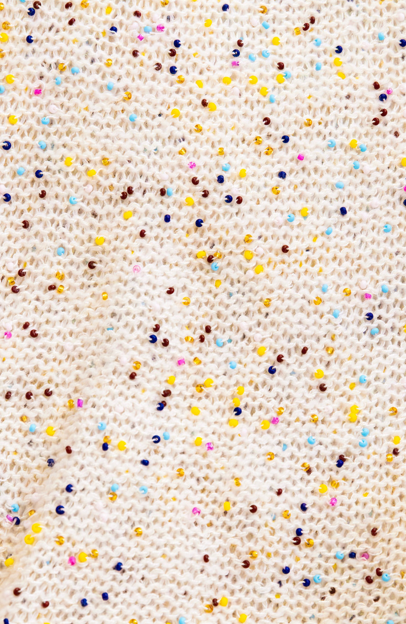 GABRIELA HEARST Nello Knit Sweater in Ivory Multi Beaded Cashmere outlook