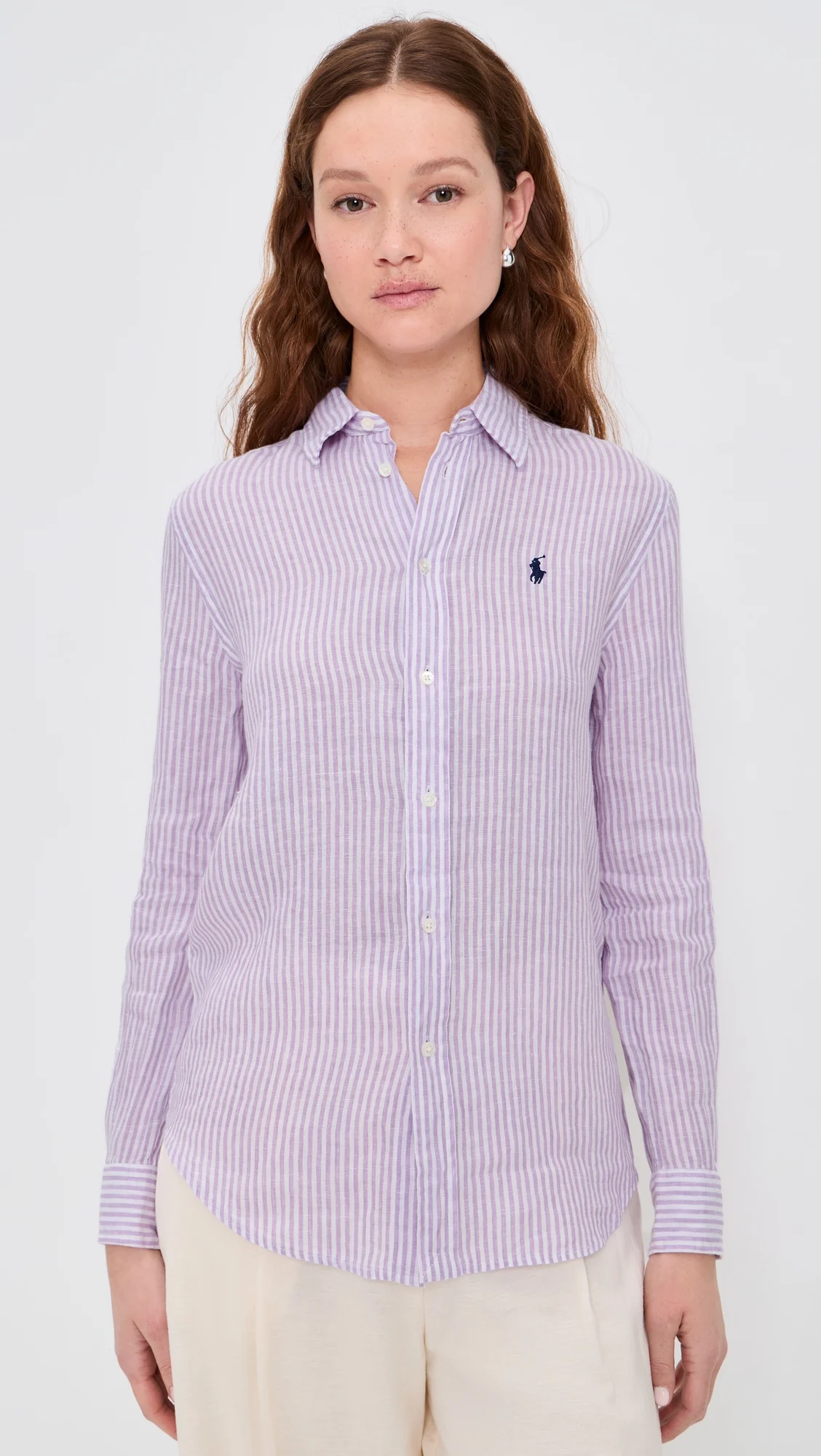 Long Sleeve Linen Button Down - 1