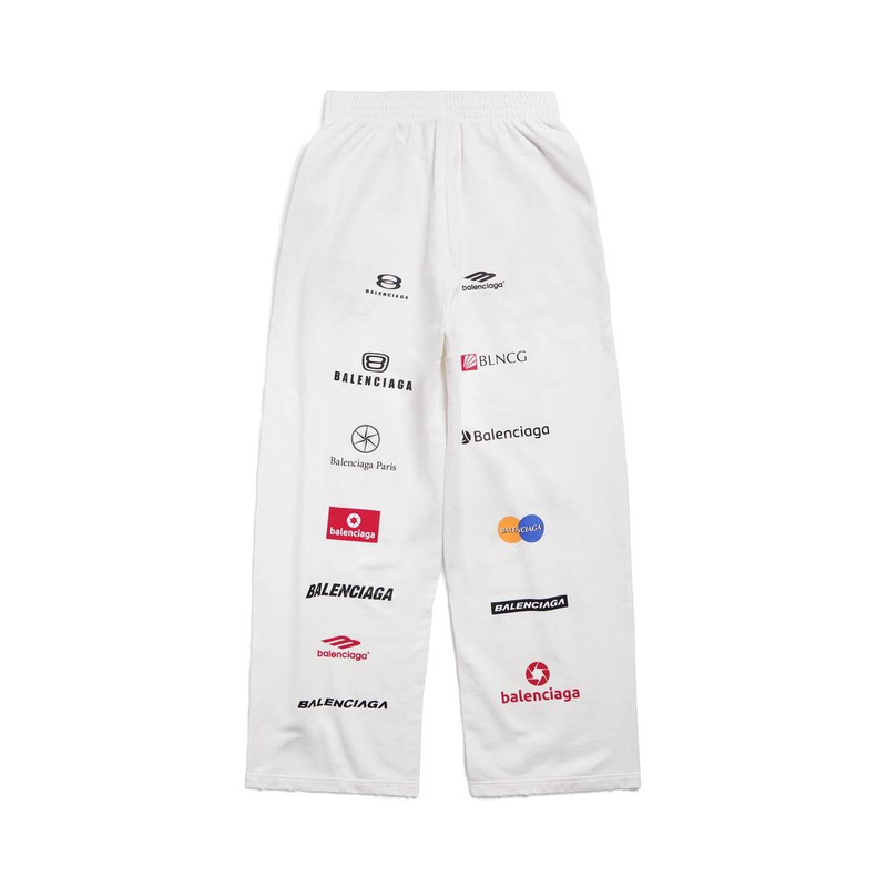 BALENCIAGA Top League Baggy Sweatpants in White outlook