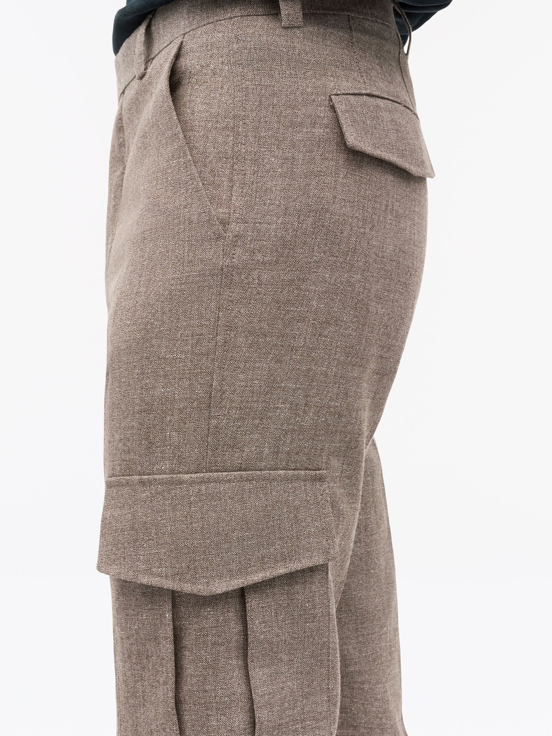 Mend Cargo Fit Wool-Linen Pants 5