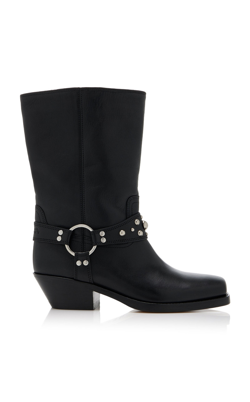 Antya Leather Western Boots black - 1