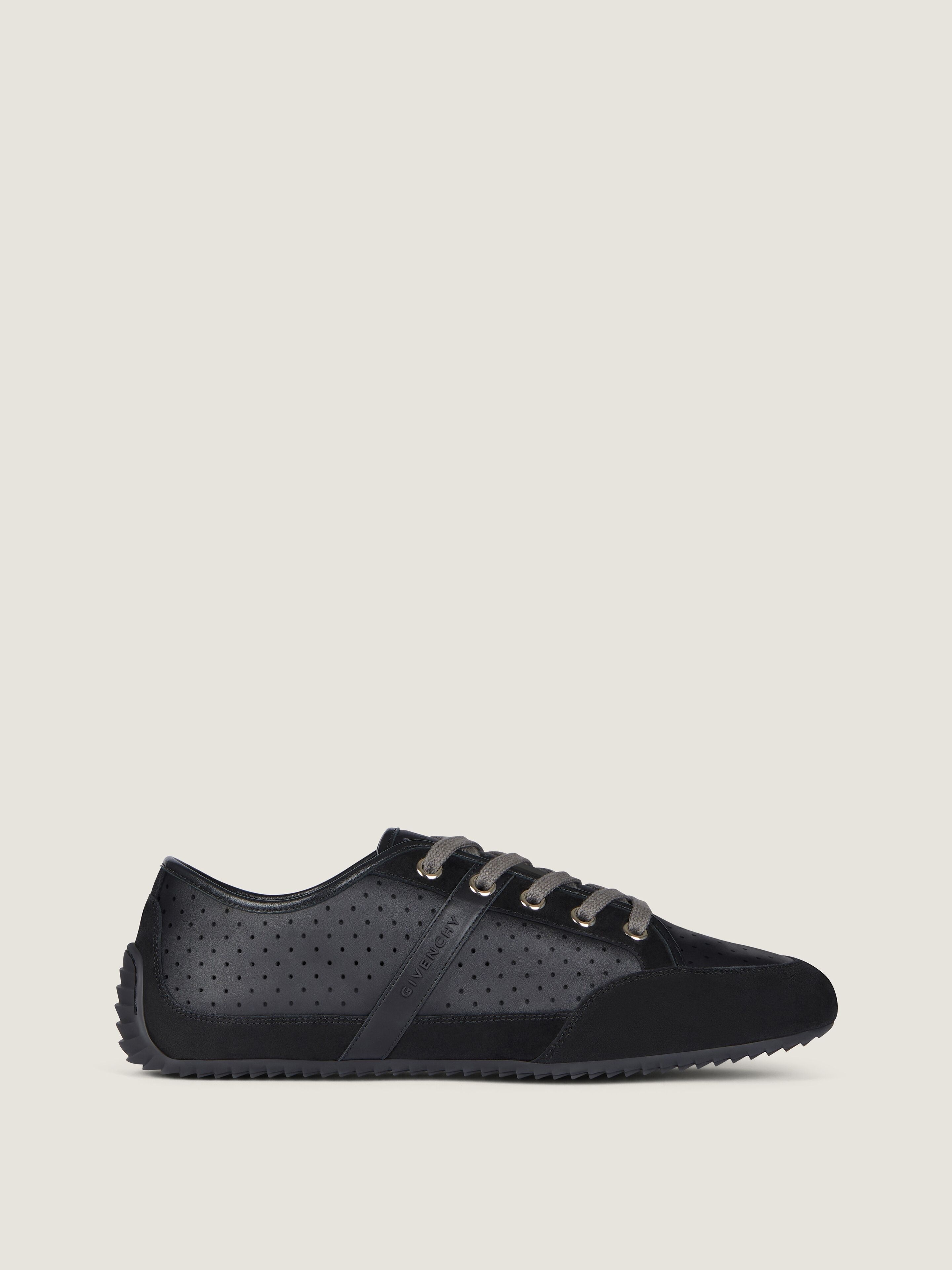 SLIM SNEAKERS IN PERFORATED LEATHER AND SUEDE - 2