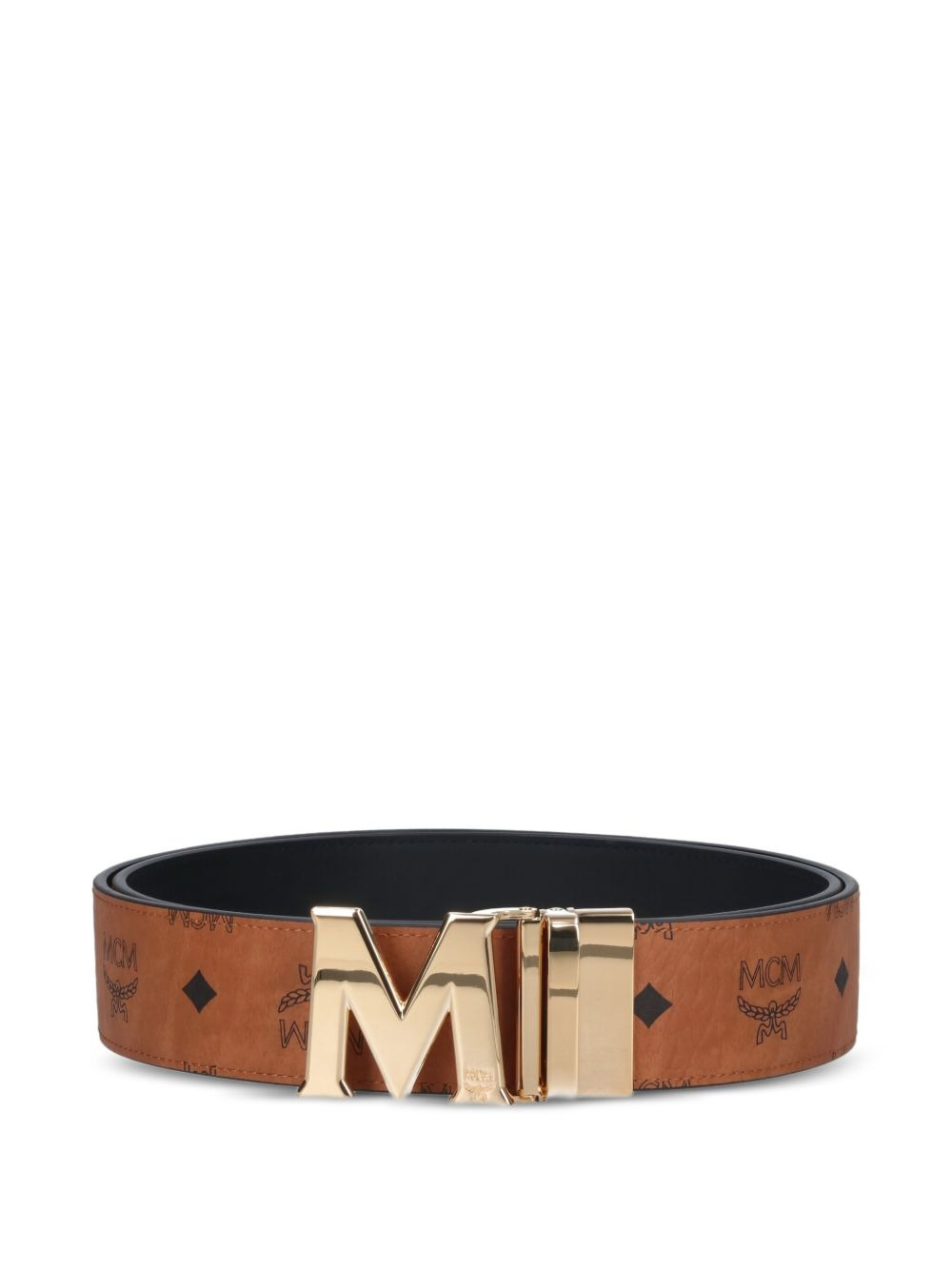 logo-plaque reversible belt - 2