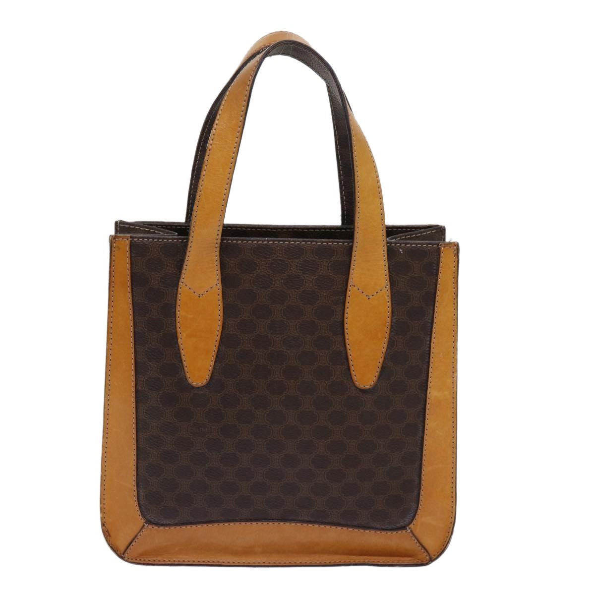 CELINE Macadam Canvas Hand Bag Pvc Brown - 2