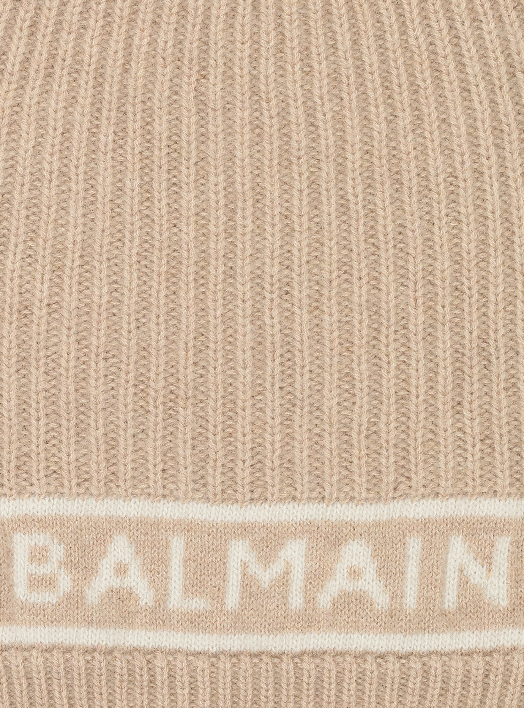 Wool beanie with embroidered Balmain logo - 3