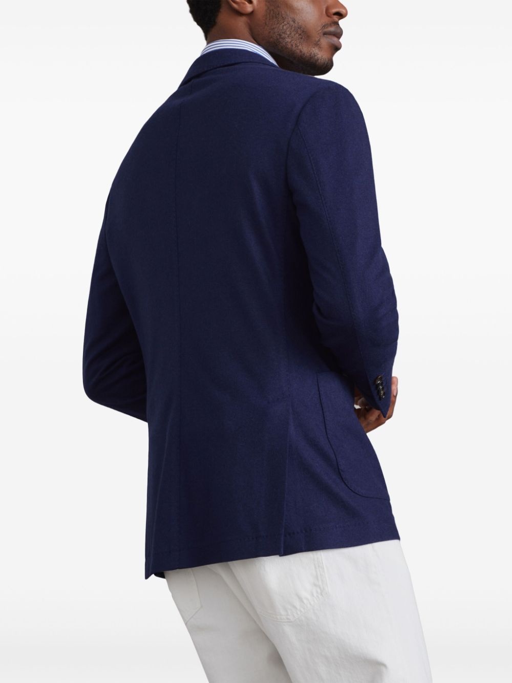 single-breasted cashmere blazer - 4