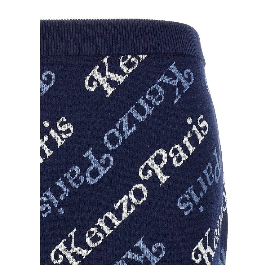 Kenzo Intarsia-Knit Logo Skirt - 7