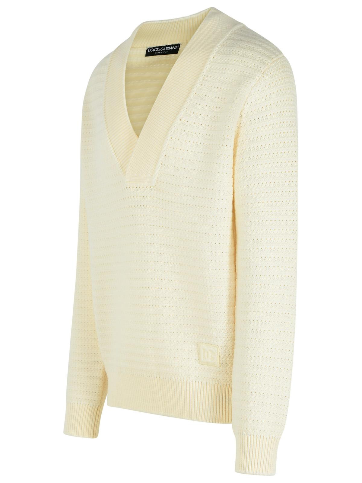 Dolce & Gabbana White Virgin Wool Sweater Men - 2