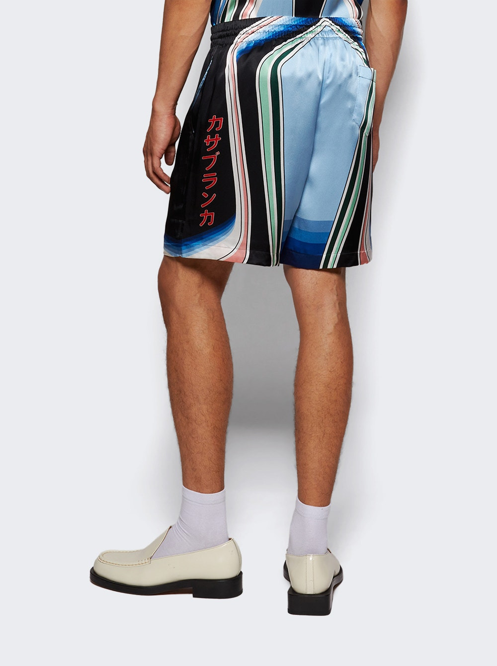 Drawstring Shorts Graphic Mountain - 4