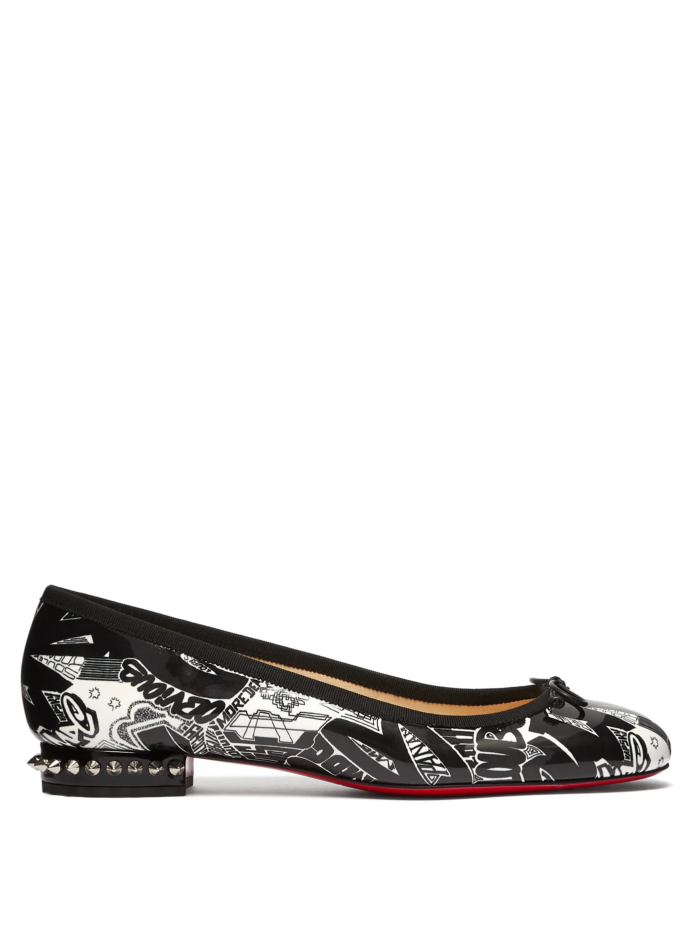 La Massine graffiti-pattern ballet flats - 1