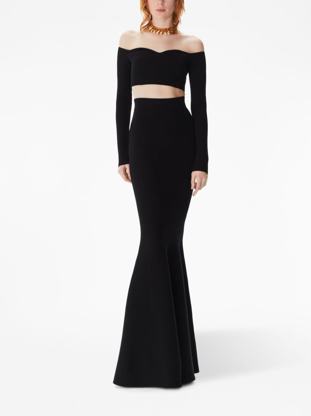 off-shoulder cropped top - 2