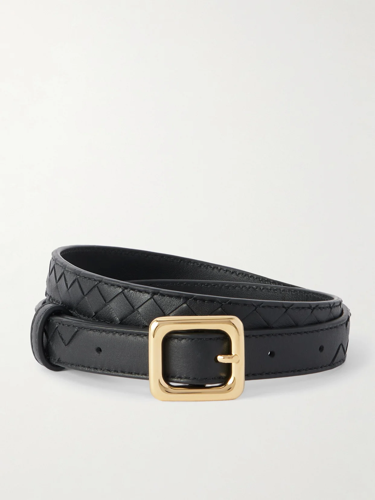 Intrecciato Leather Belt - 1