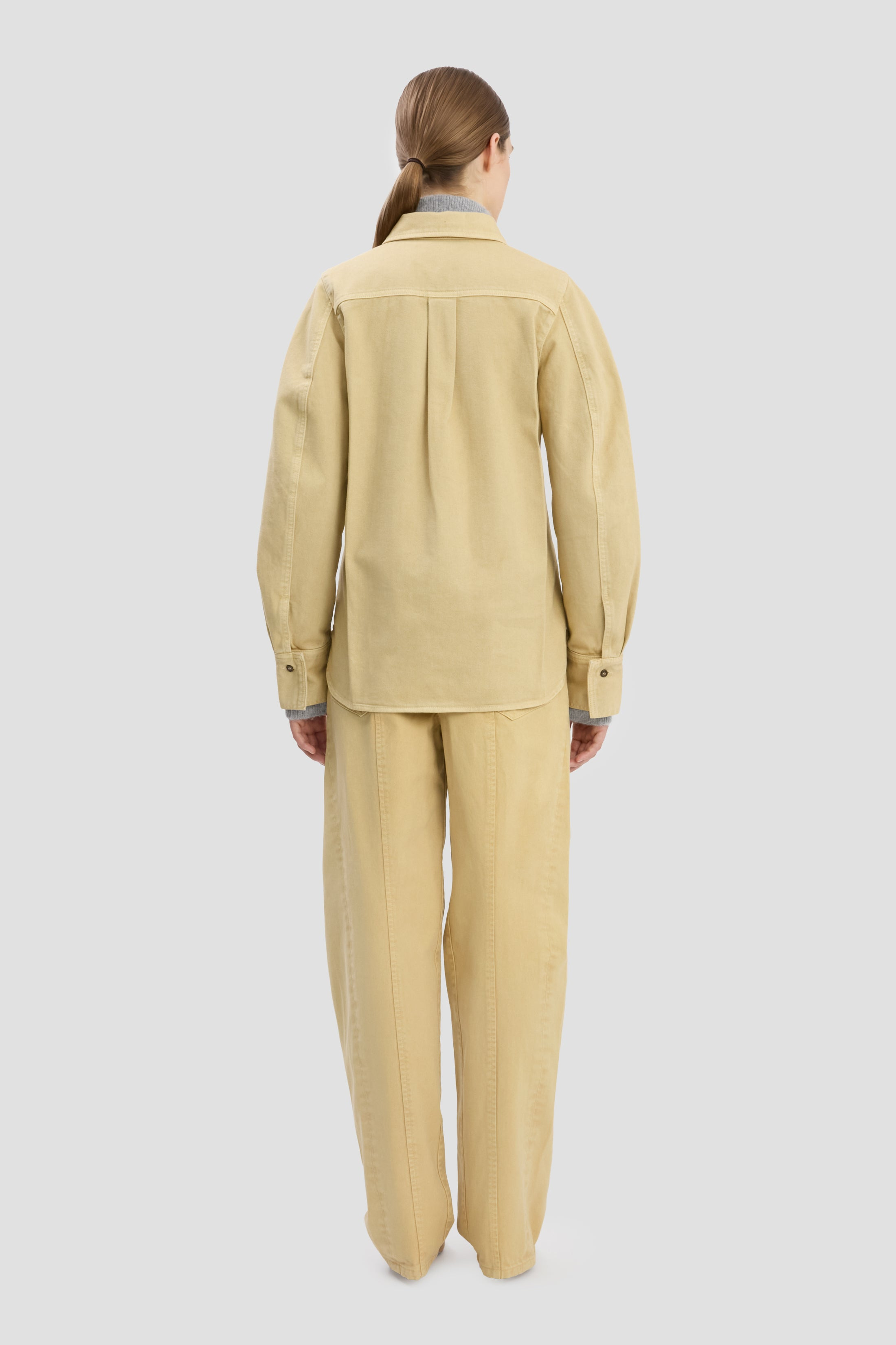 Curved Leg Relaxed Jean In Butter Yellow - 5