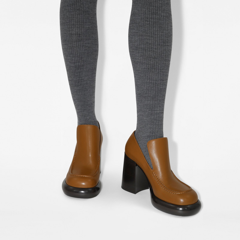 Leather Wedge Loafers 7