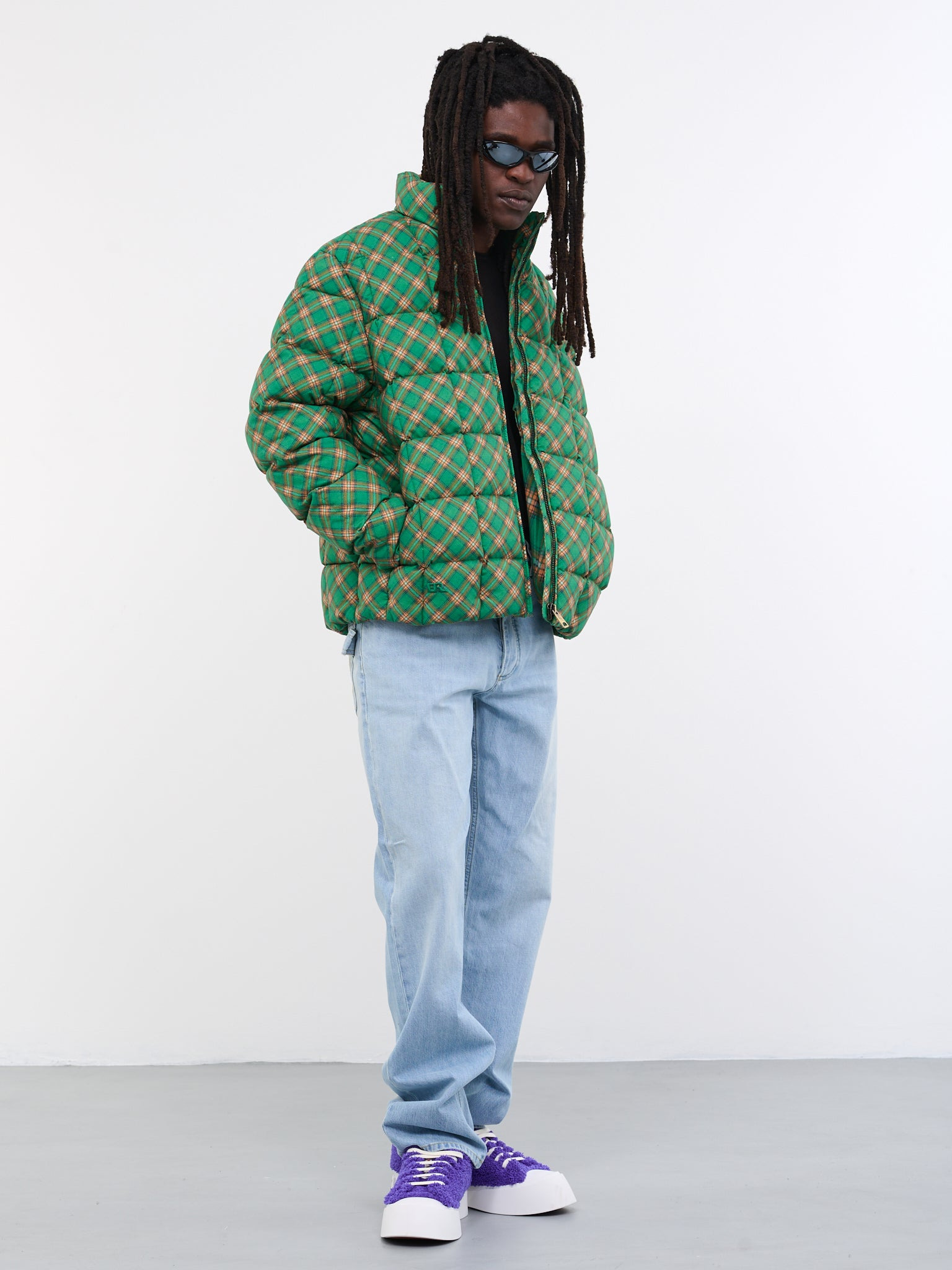 Plaid Puffer Jacket - 6