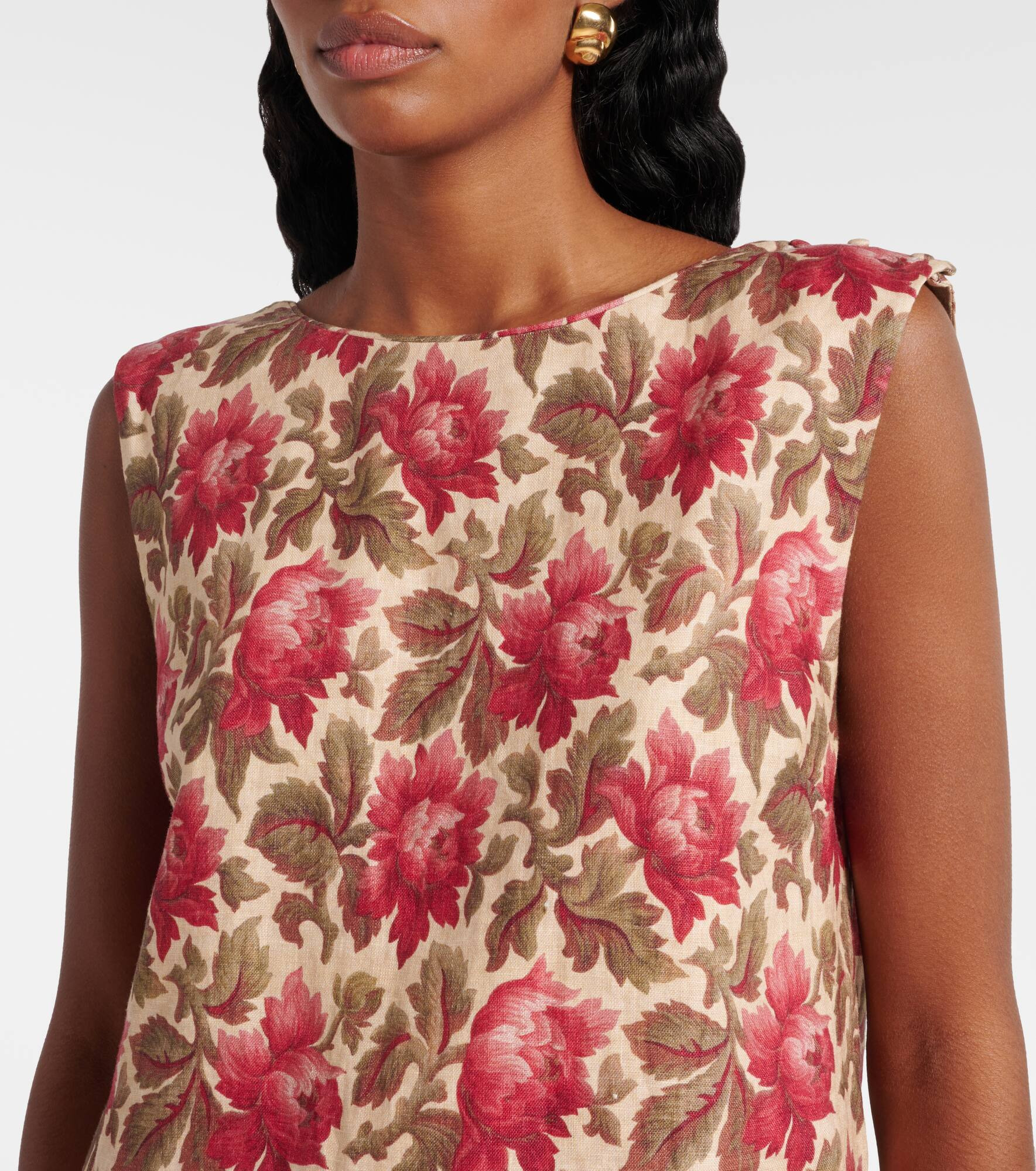 Rosalie floral linen shift dress - 4